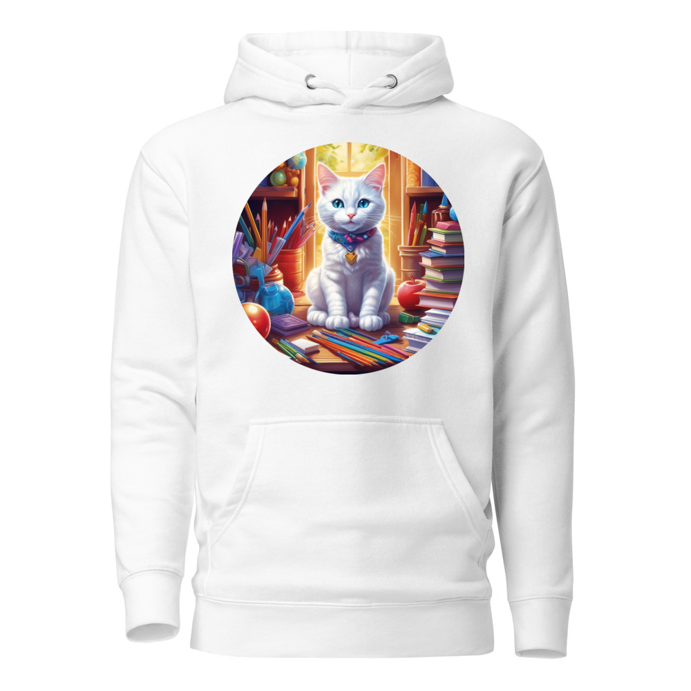 PugMug Custom White Companion Cat Hoodie
