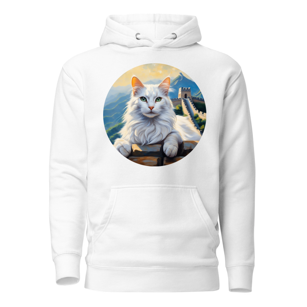 PugMug Custom White Companion Cat Hoodie