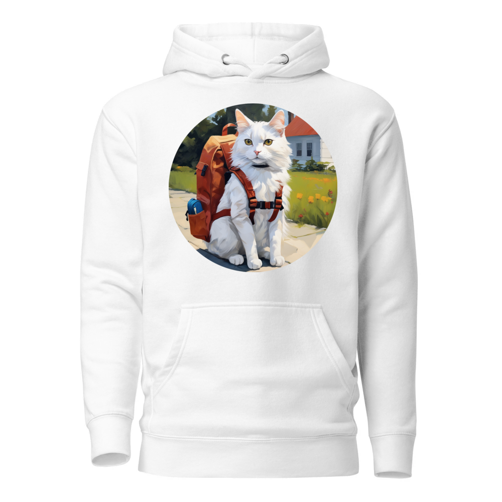PugMug Custom White Companion Cat Hoodie