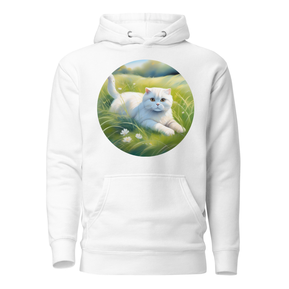 PugMug Custom White Scottish Fold Cat Hoodie