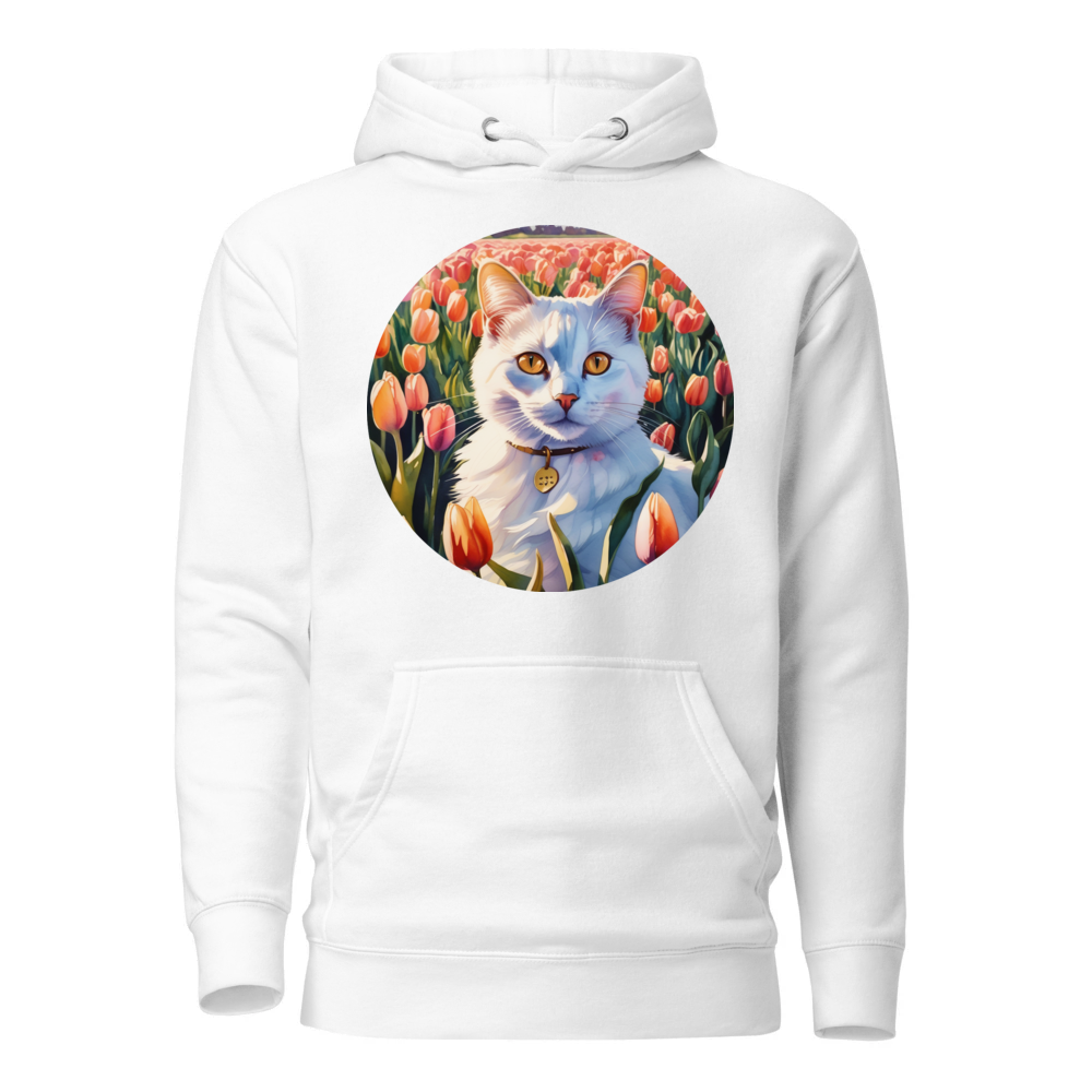 PugMug Custom White Companion Cat Hoodie