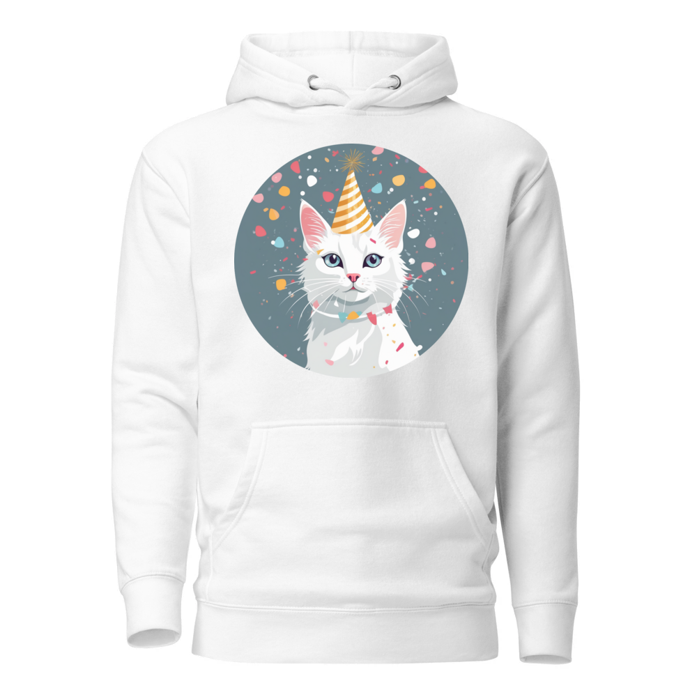 PugMug Custom White Companion Cat Hoodie