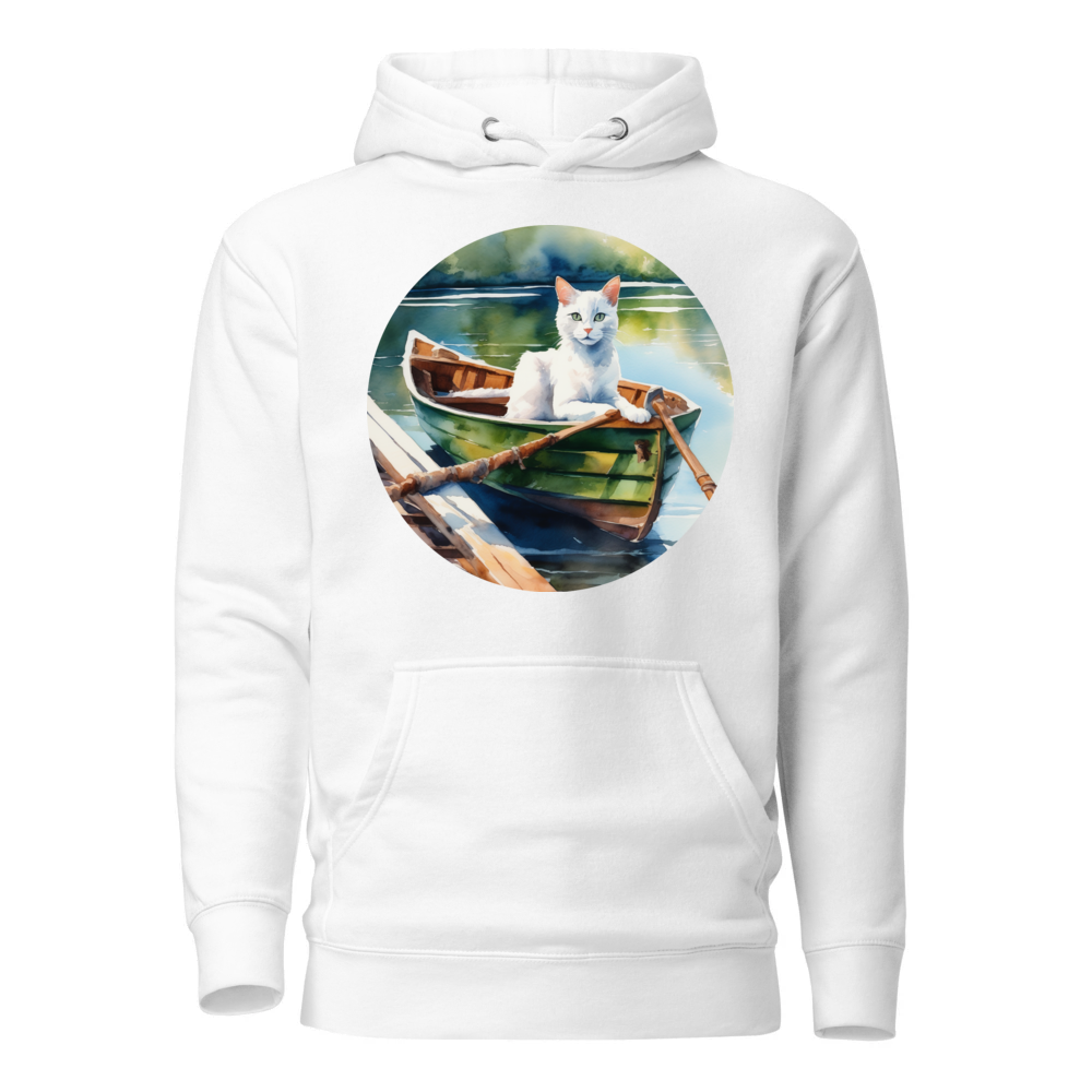 PugMug Custom White Companion Cat Hoodie