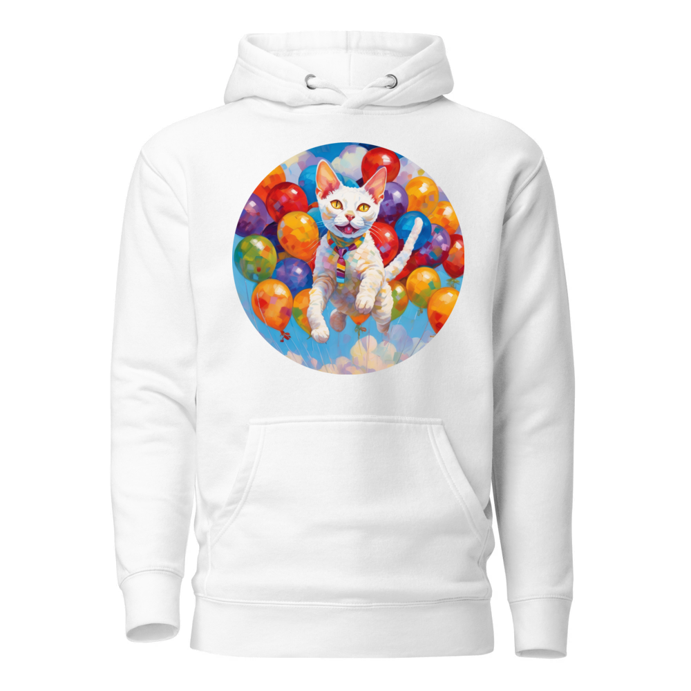 PugMug Custom White Devon Rex Cat Hoodie