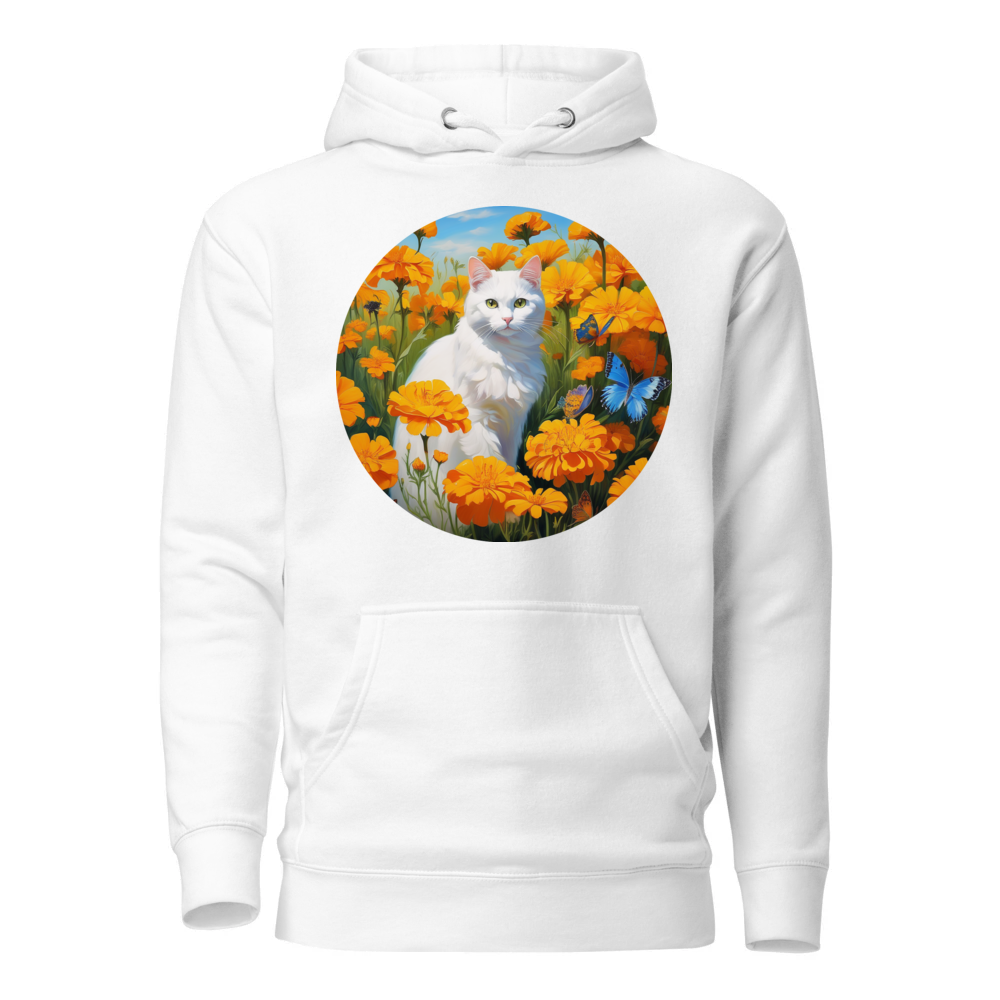 PugMug Custom White Companion Cat Hoodie