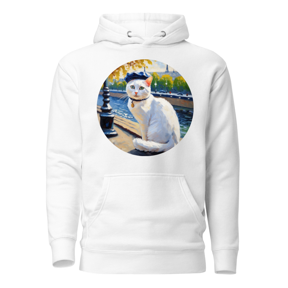PugMug Custom White Companion Cat Hoodie