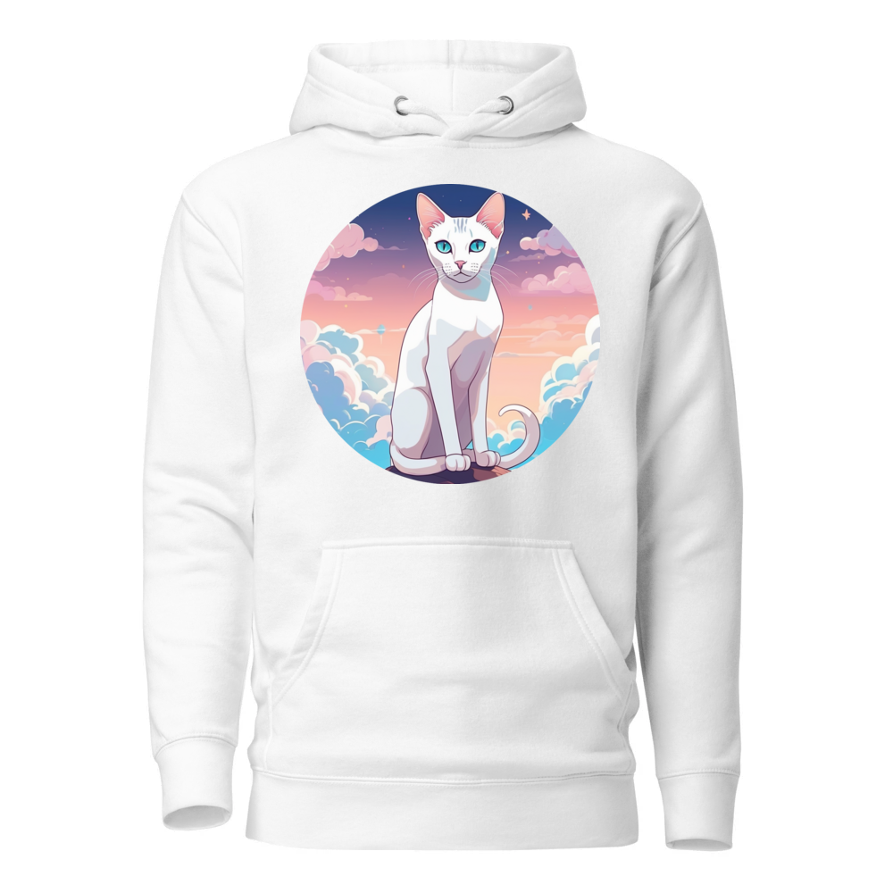 PugMug Custom White Abyssinian Cat Hoodie