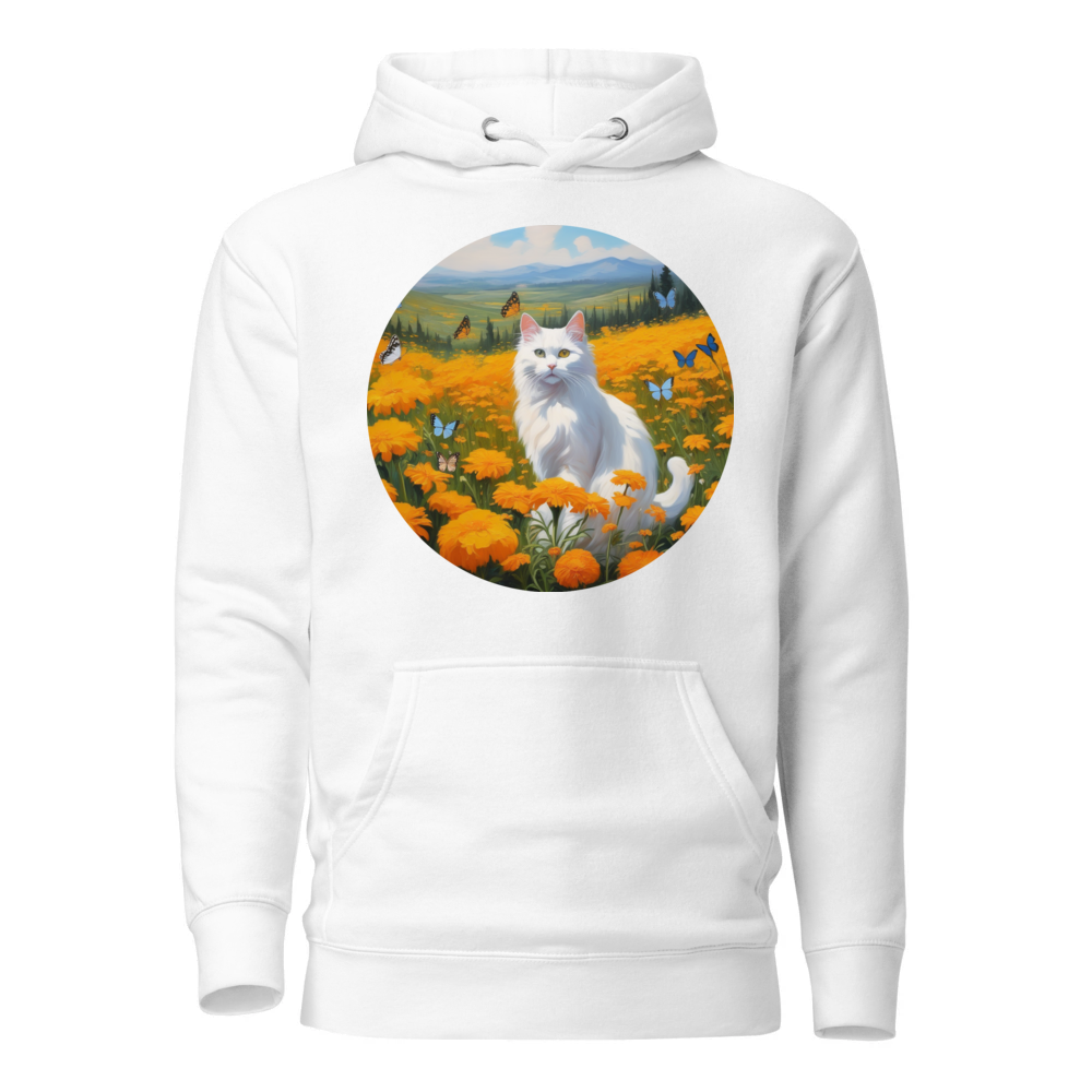 PugMug Custom White Companion Cat Hoodie