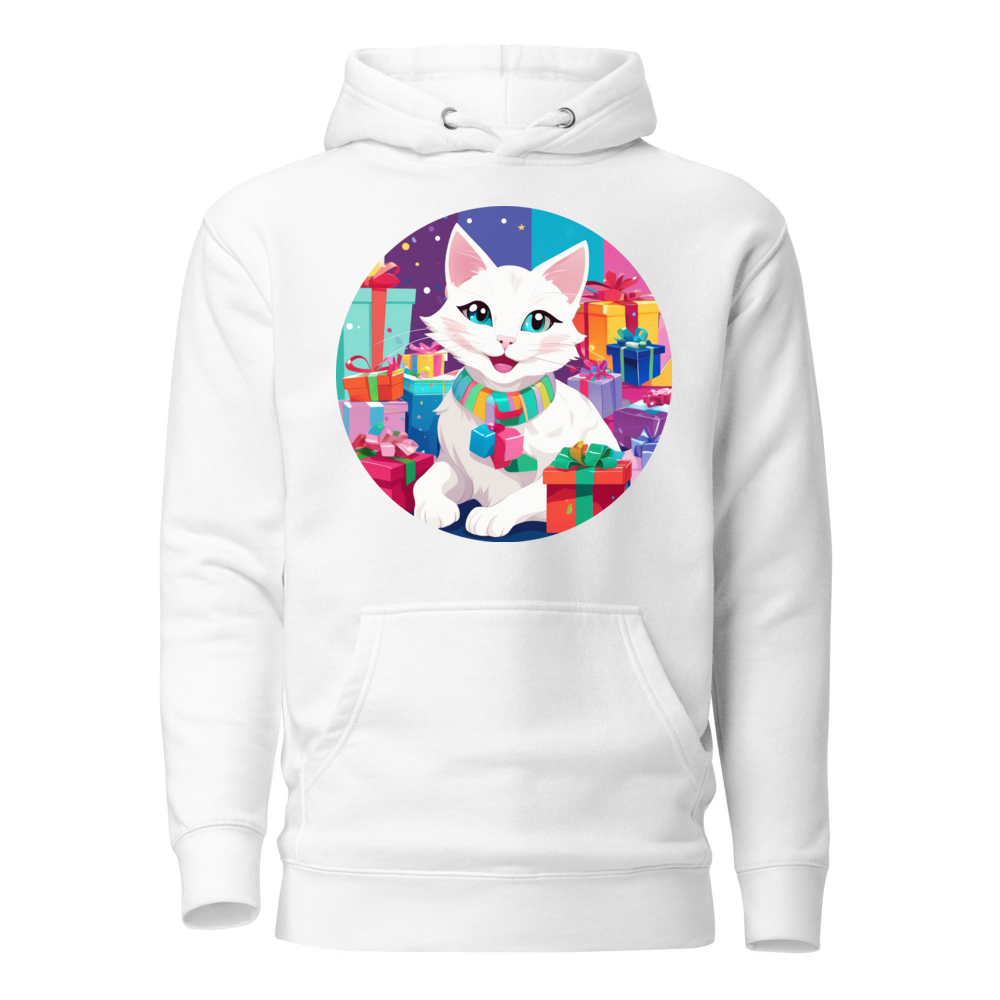 PugMug Custom White Companion Cat Hoodie