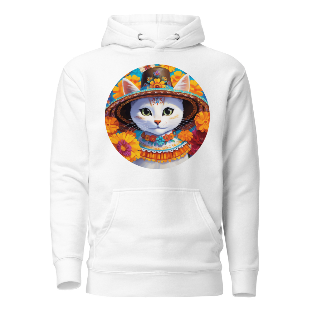 PugMug Custom White Companion Cat Hoodie