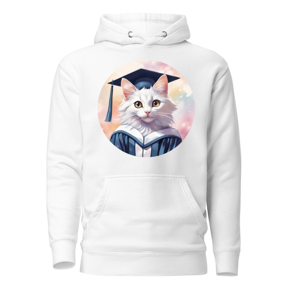 PugMug Custom White Companion Cat Hoodie