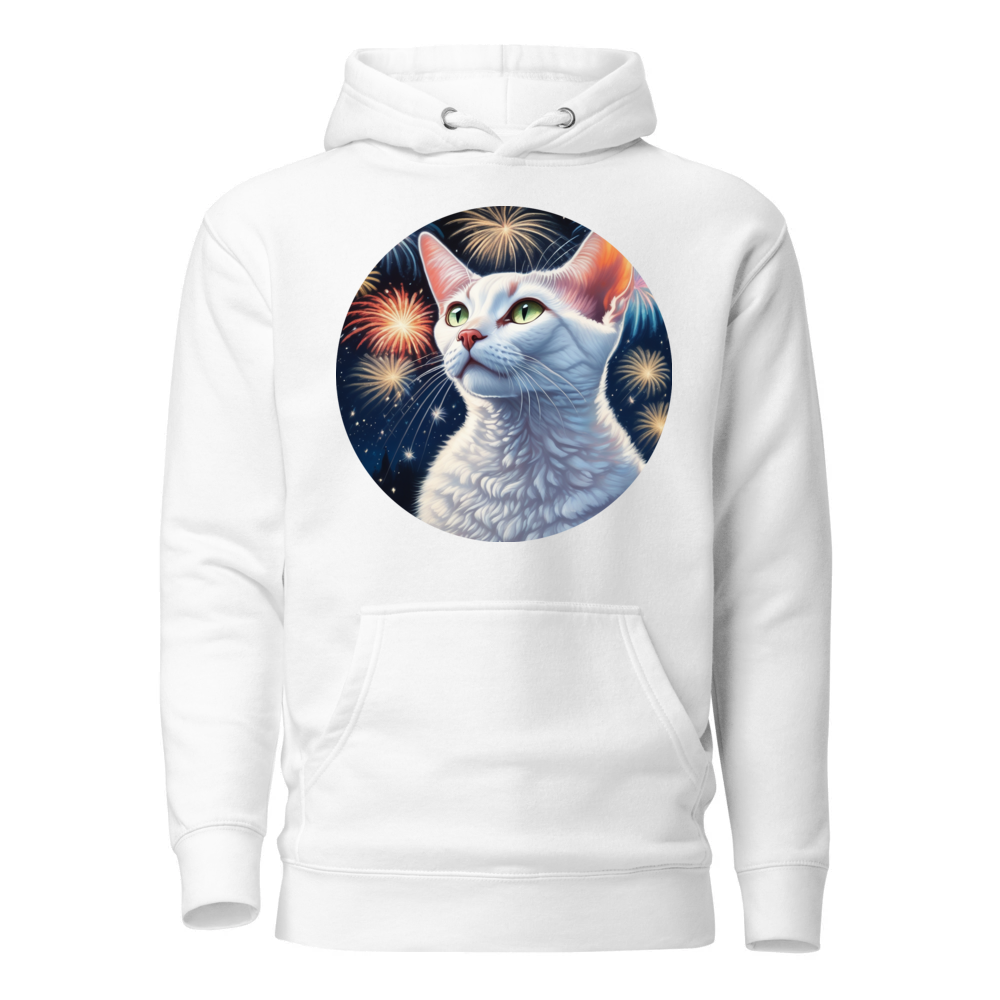 PugMug Custom White Devon Rex Cat Hoodie