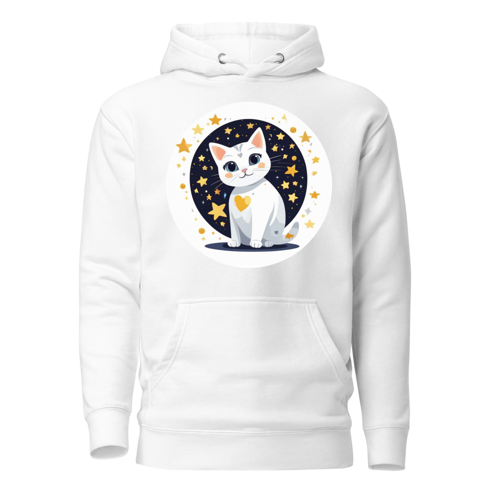 PugMug Custom White Companion Cat Hoodie