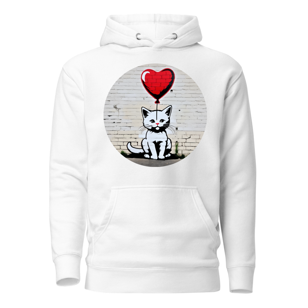 PugMug Custom White Companion Cat Hoodie