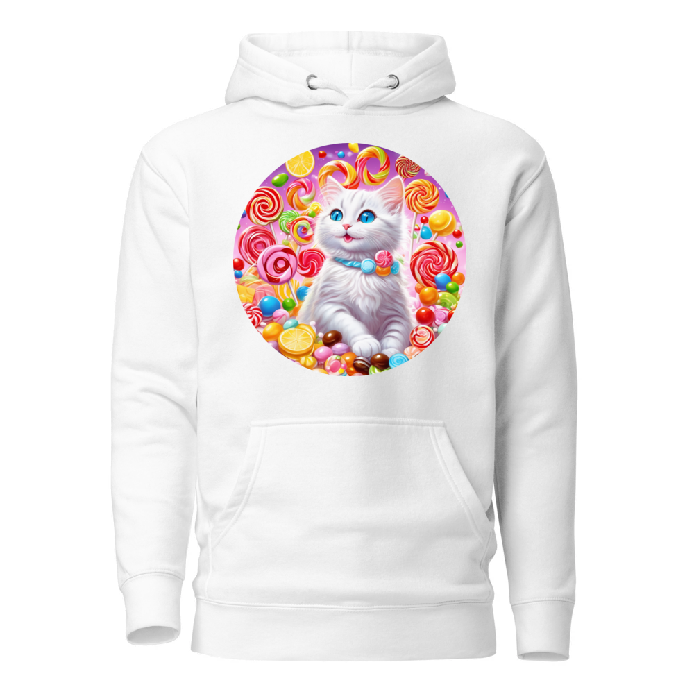 PugMug Custom White Companion Cat Hoodie