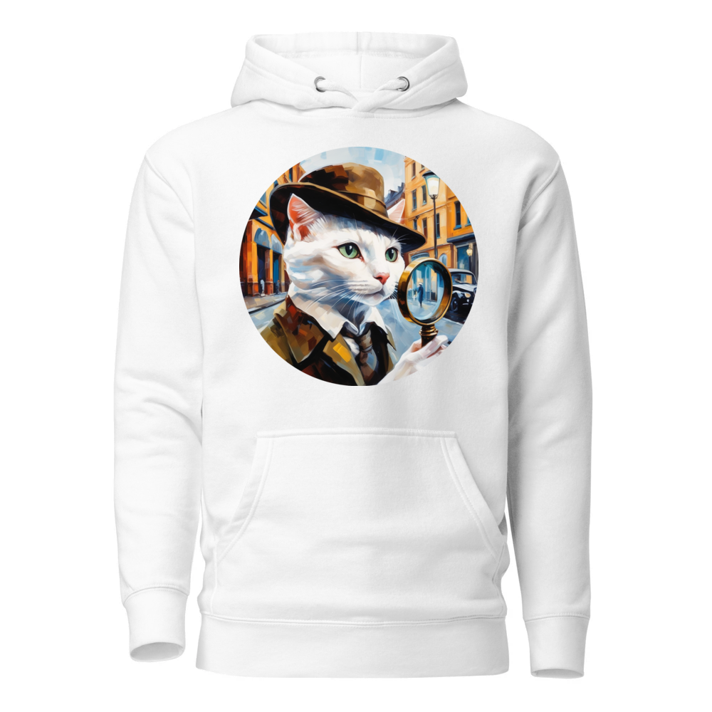 PugMug Custom White Companion Cat Hoodie