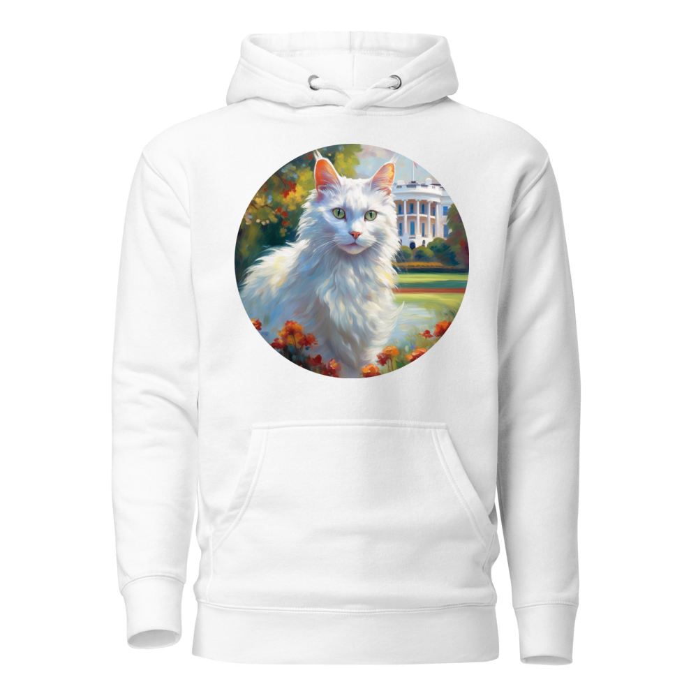 PugMug Custom White Companion Cat Hoodie