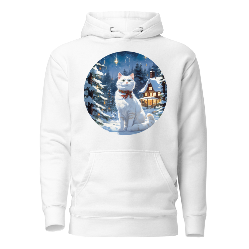 PugMug Custom White Companion Cat Hoodie