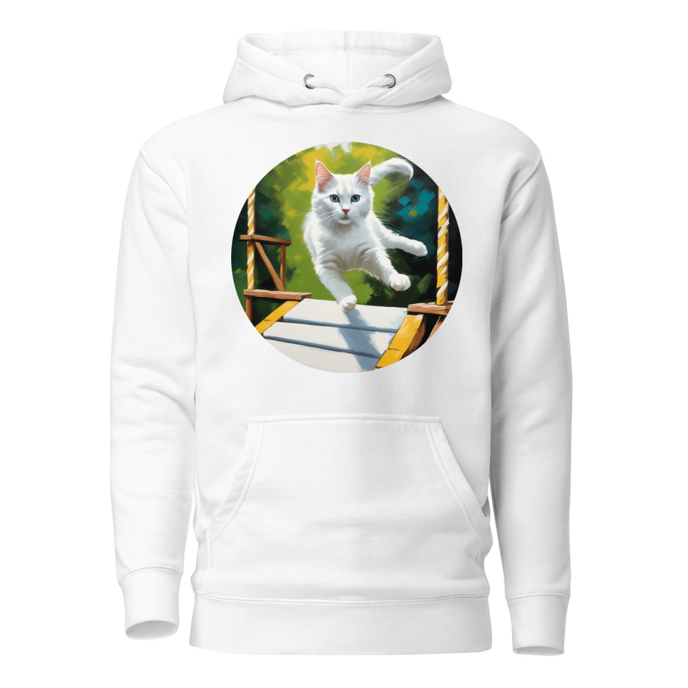 PugMug Custom White Companion Cat Hoodie