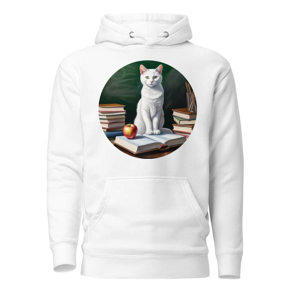 PugMug Custom White Companion Cat Hoodie