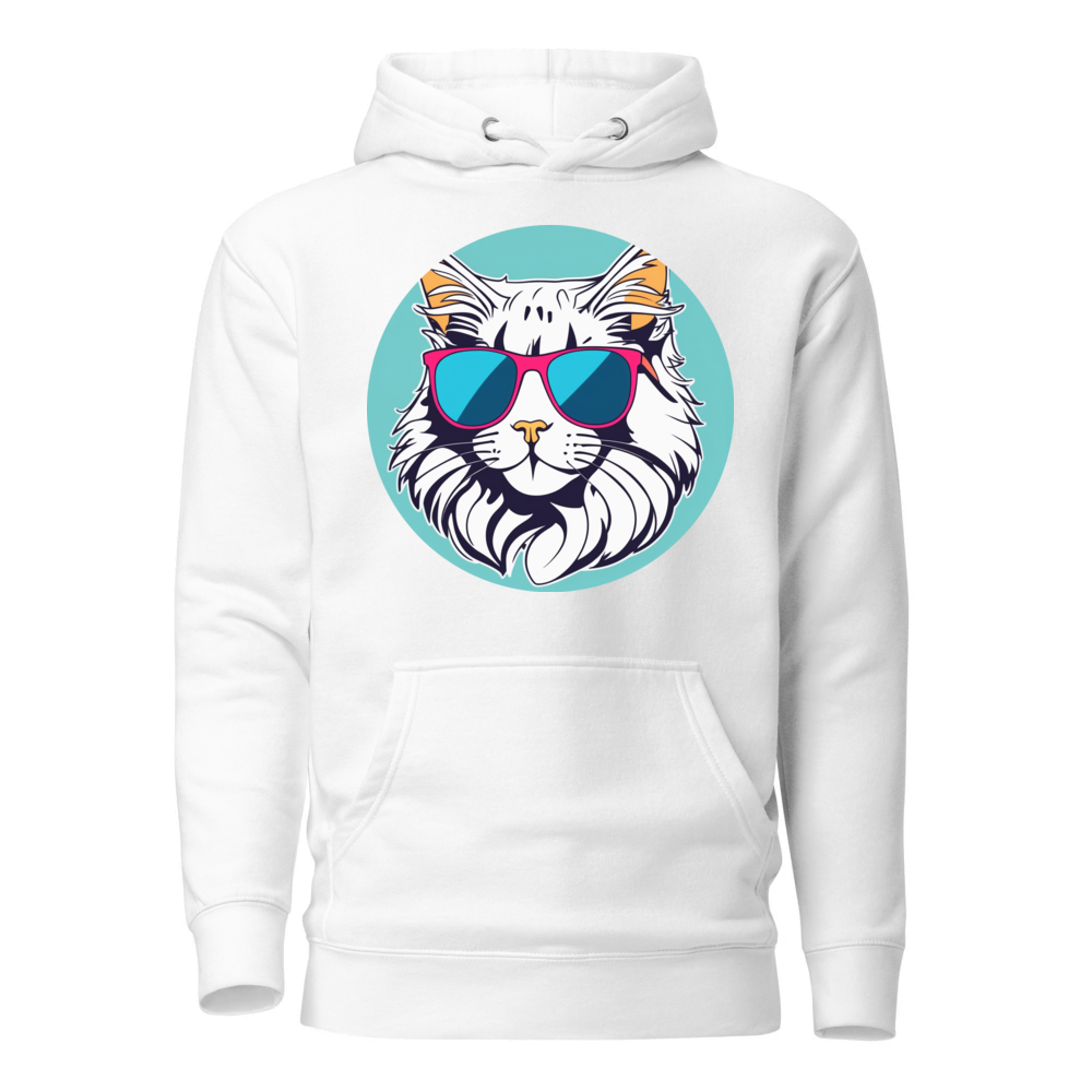 PugMug Custom White Maine Coon Cat Hoodie