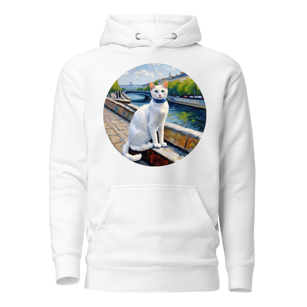 PugMug Custom White Companion Cat Hoodie