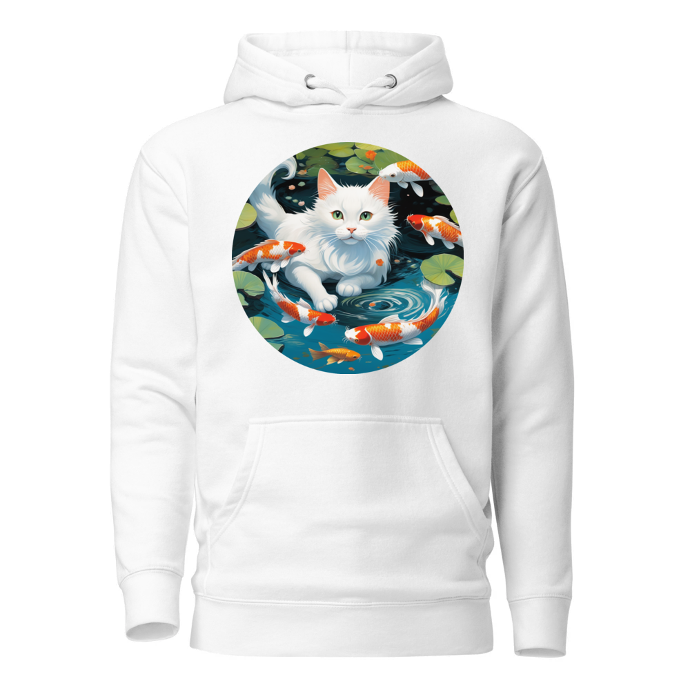 PugMug Custom White Companion Cat Hoodie
