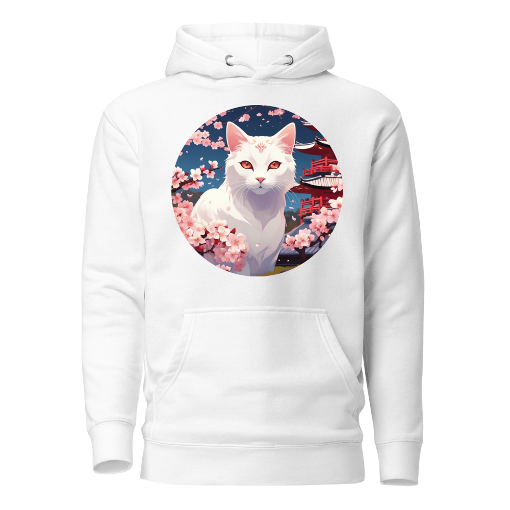 PugMug Custom White Companion Cat Hoodie