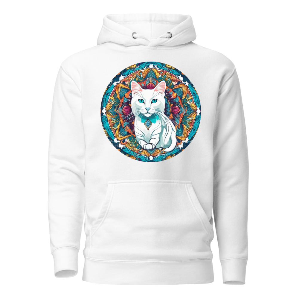 PugMug Custom White Companion Cat Hoodie