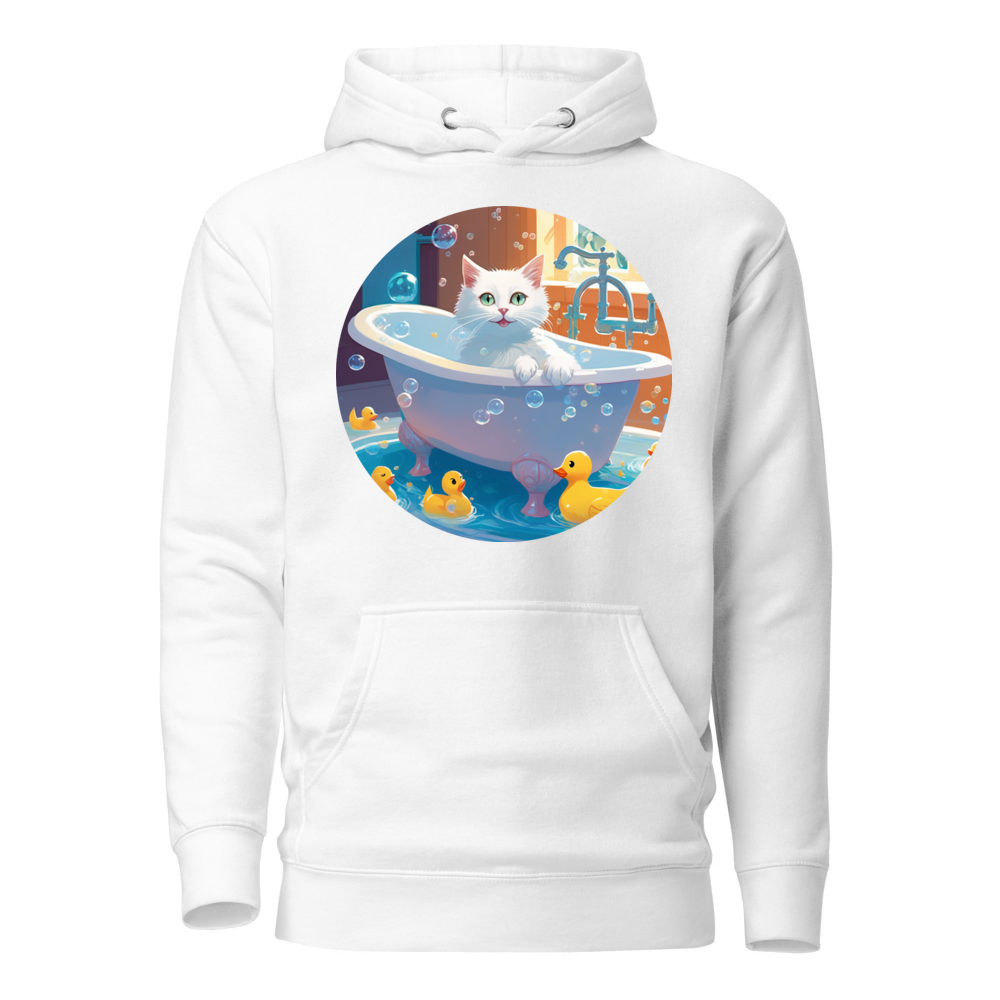 PugMug Custom White Companion Cat Hoodie