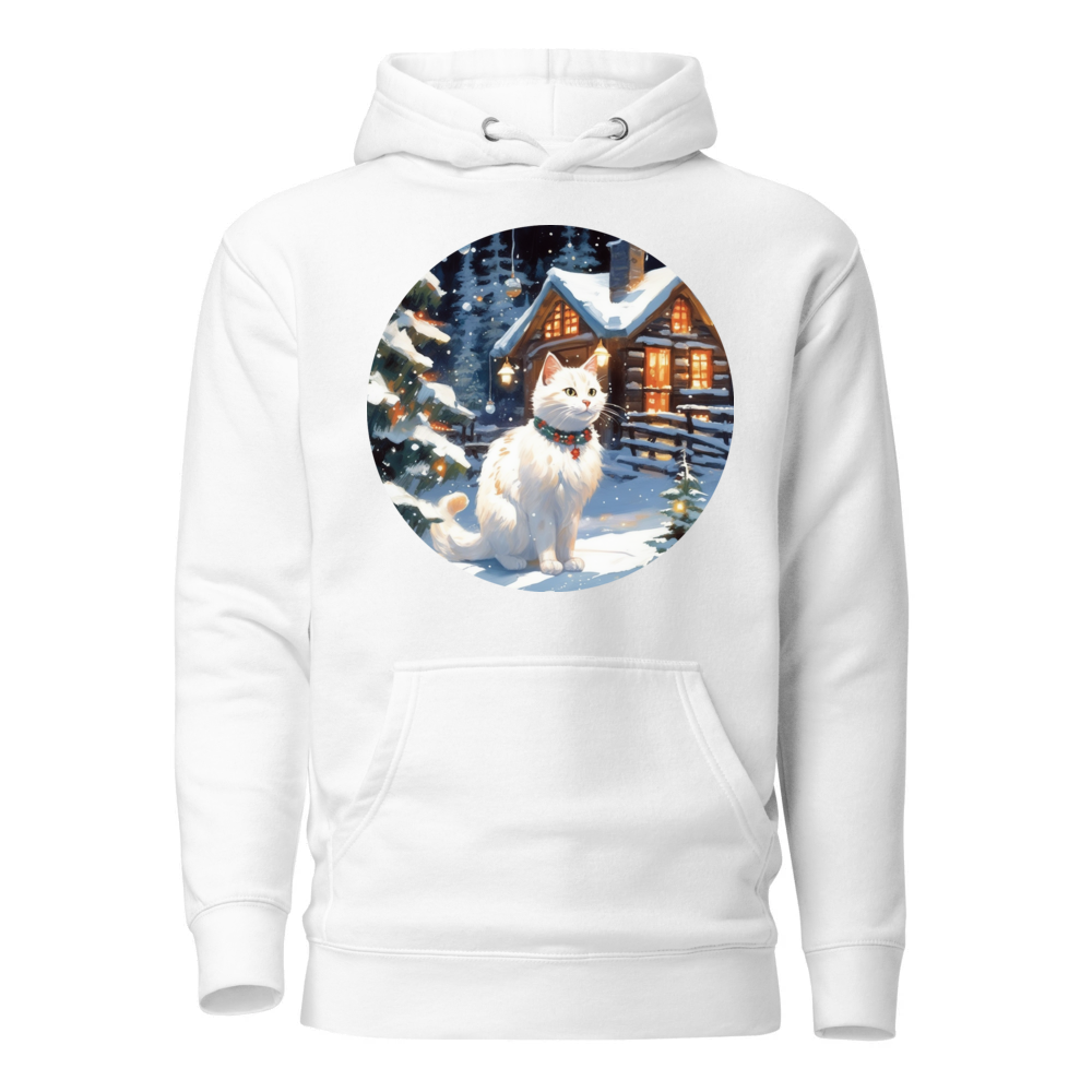 PugMug Custom White Companion Cat Hoodie