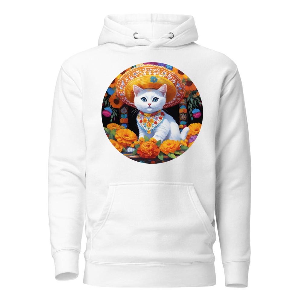 PugMug Custom White Companion Cat Hoodie