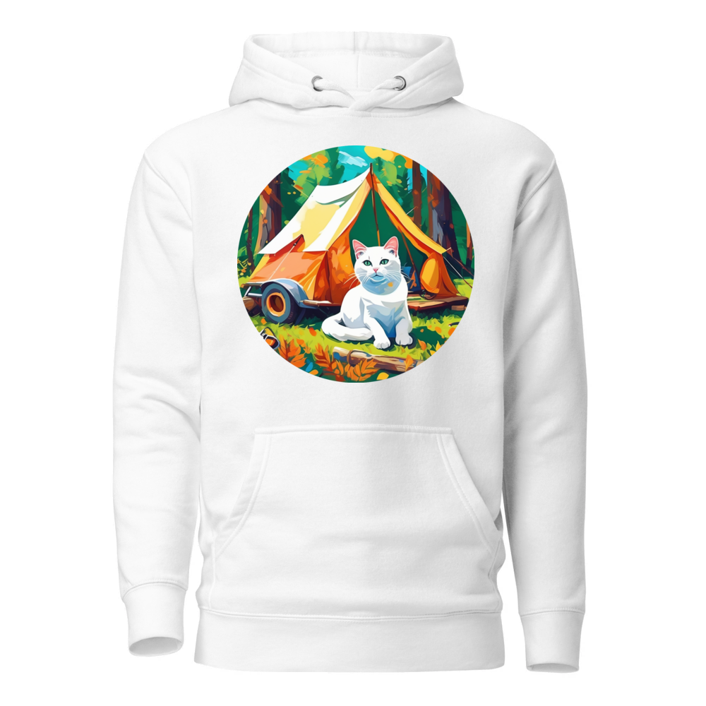 PugMug Custom White Companion Cat Hoodie