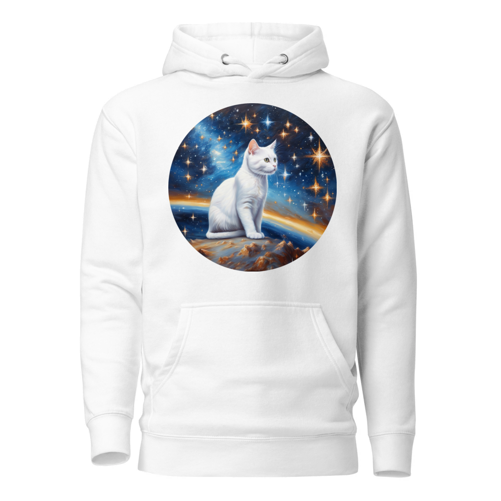 PugMug Custom White Companion Cat Hoodie