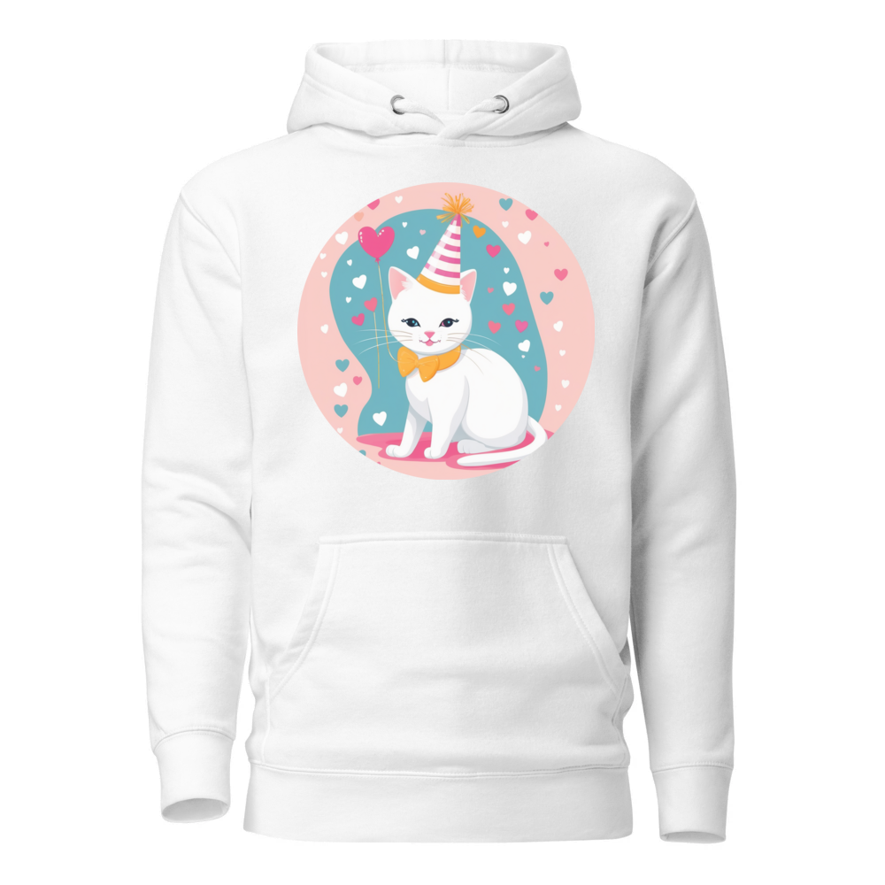 PugMug Custom White Companion Cat Hoodie