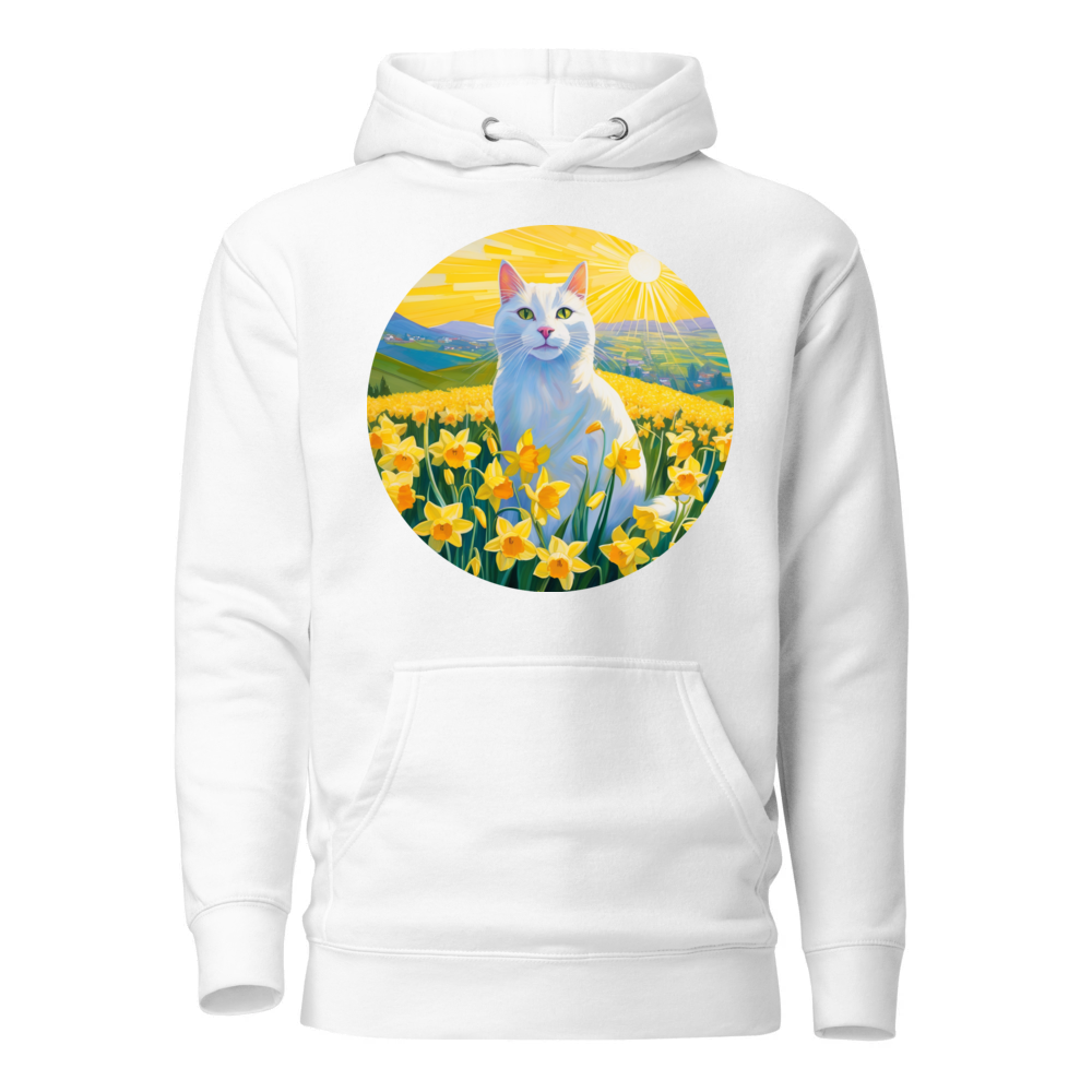 PugMug Custom White Companion Cat Hoodie