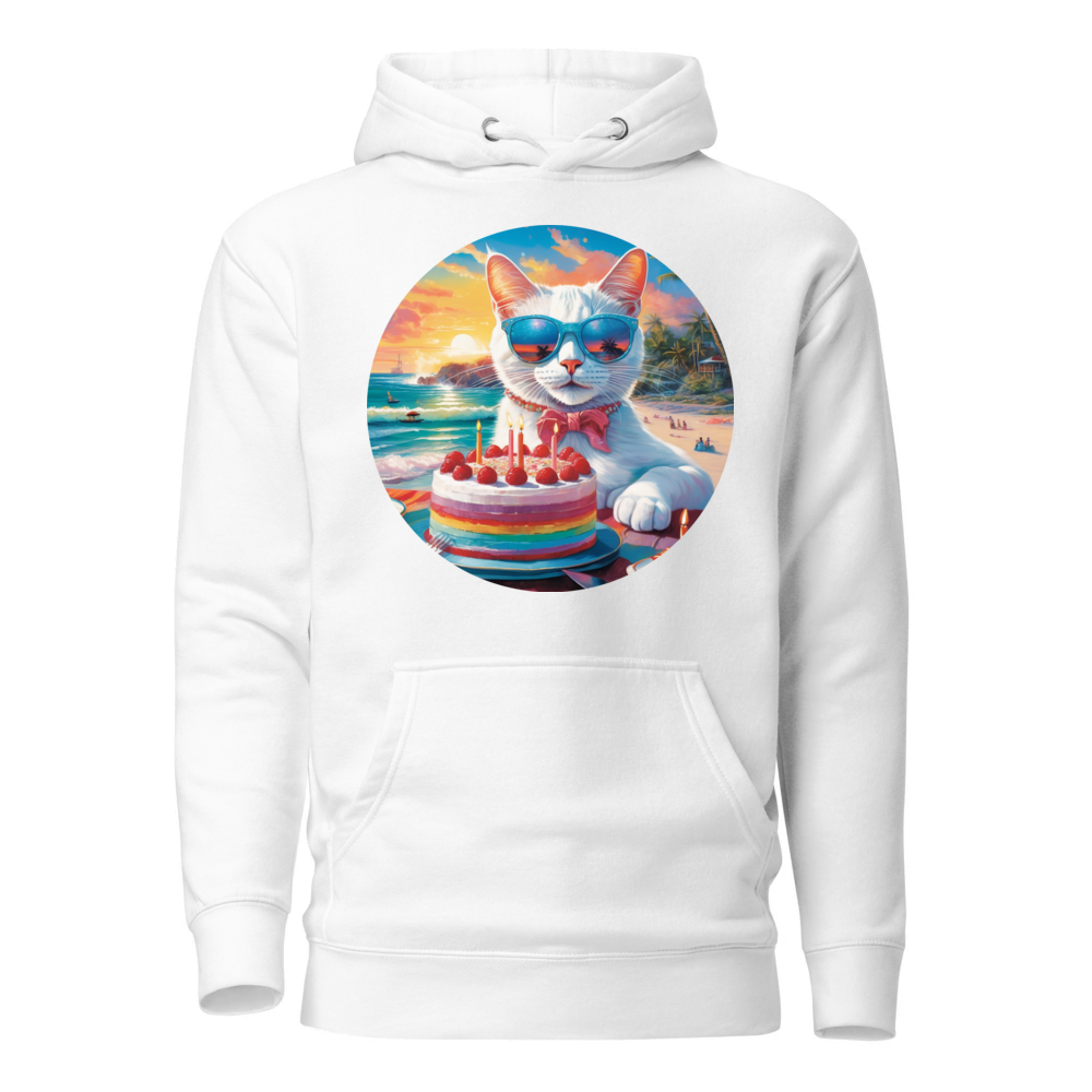 PugMug Custom White Companion Cat Hoodie