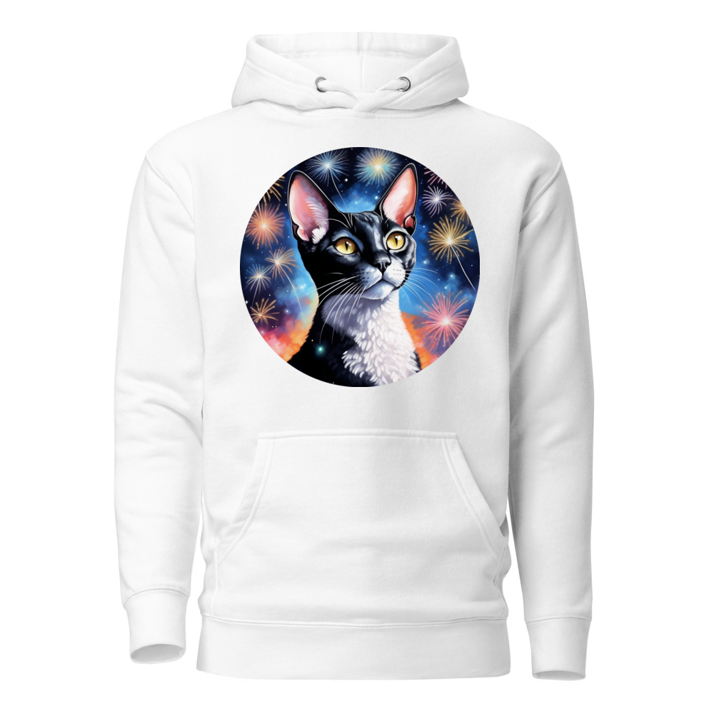 PugMug Custom Black Devon Rex Cat Hoodie