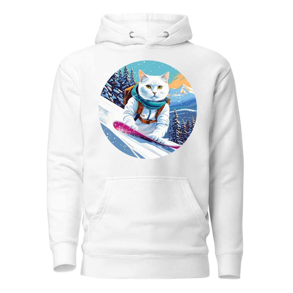 PugMug Custom White Companion Cat Hoodie