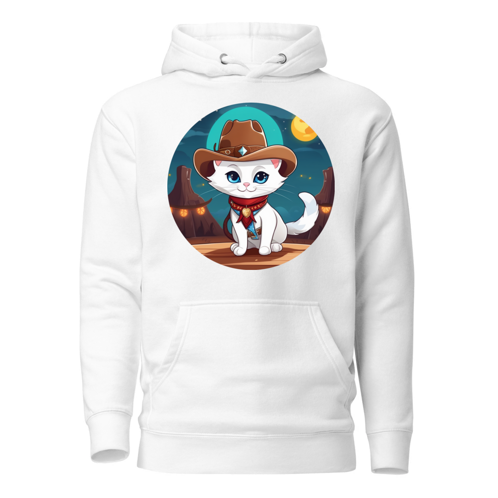 PugMug Custom White Companion Cat Hoodie