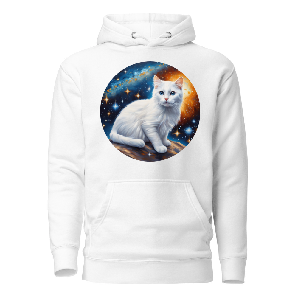 PugMug Custom White Companion Cat Hoodie