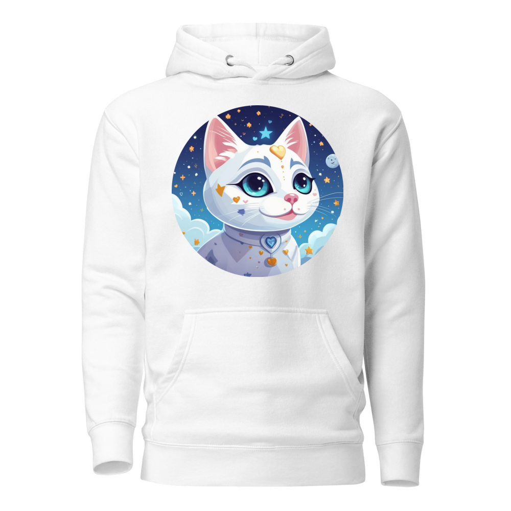 PugMug Custom White Companion Cat Hoodie