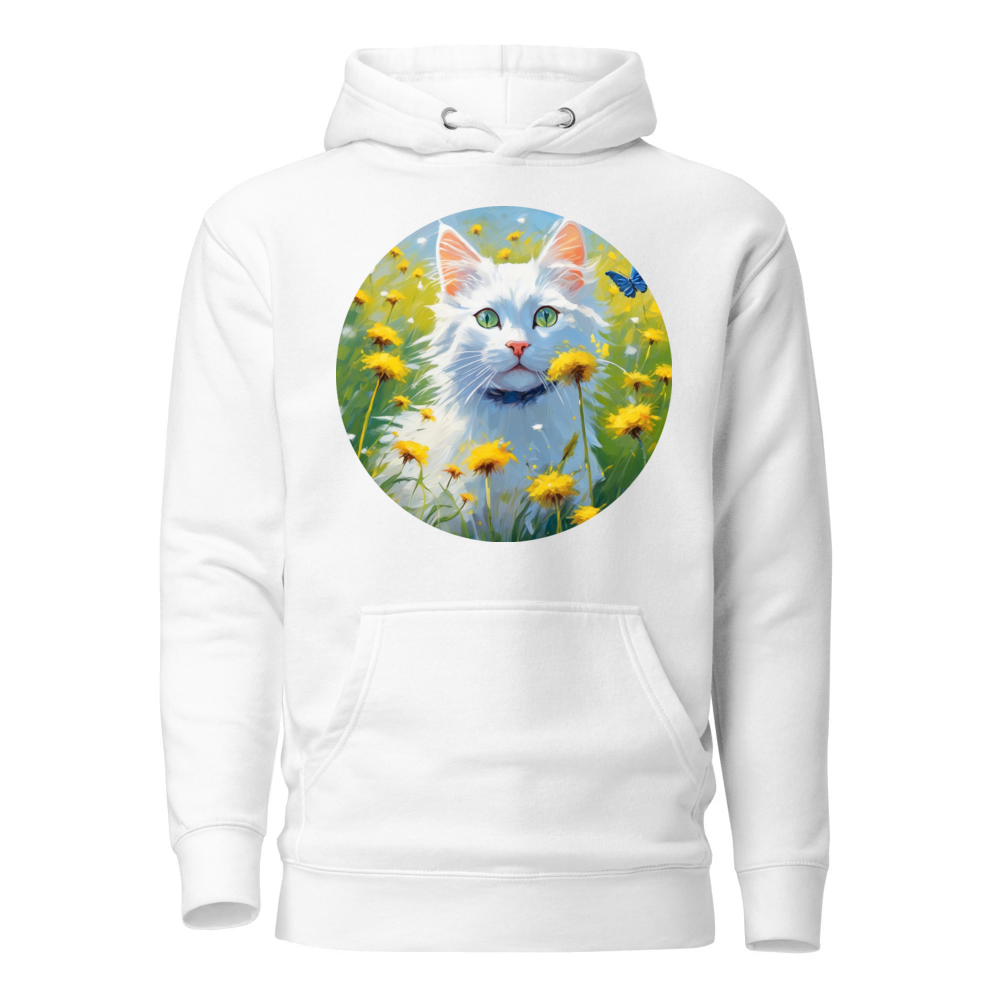 PugMug Custom White Companion Cat Hoodie