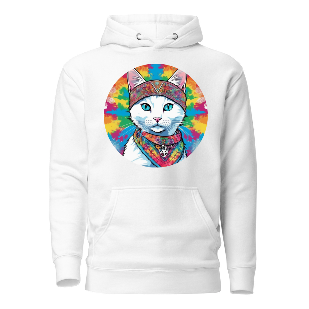 PugMug Custom White Companion Cat Hoodie