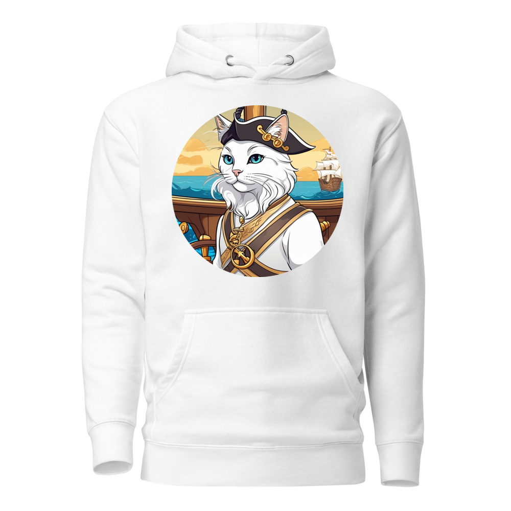 PugMug Custom White Companion Cat Hoodie