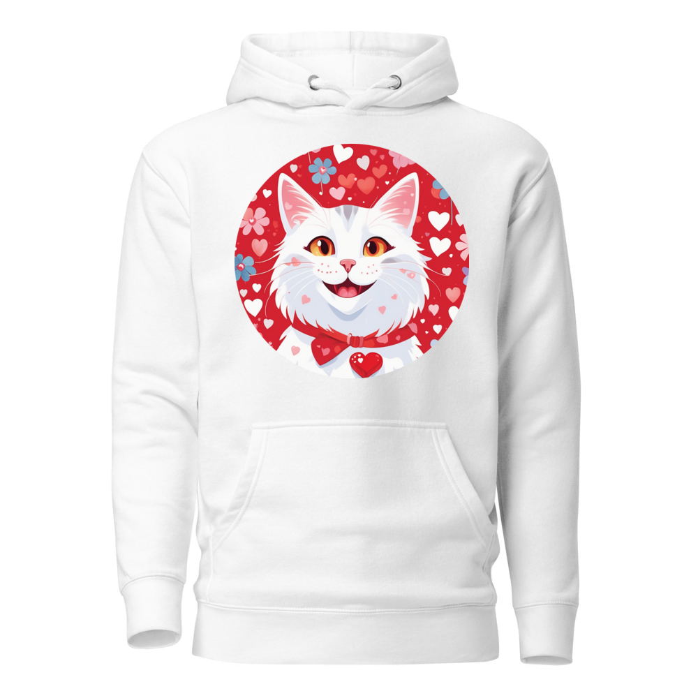 PugMug Custom White Companion Cat Hoodie