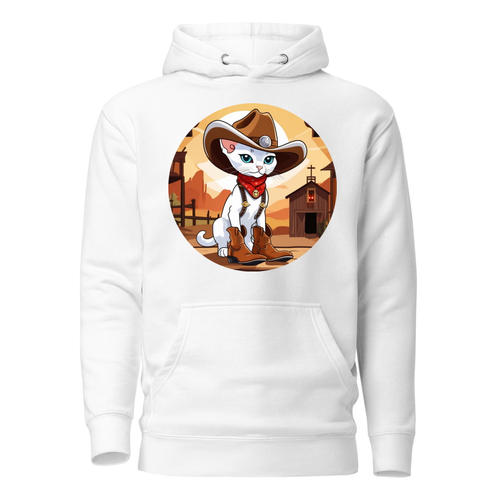 PugMug Custom White Devon Rex Cat Hoodie