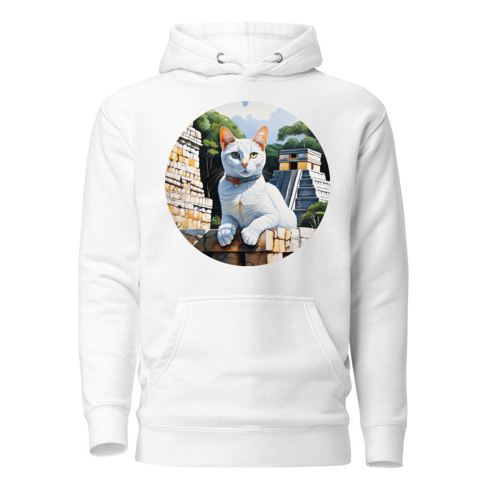 PugMug Custom White Companion Cat Hoodie