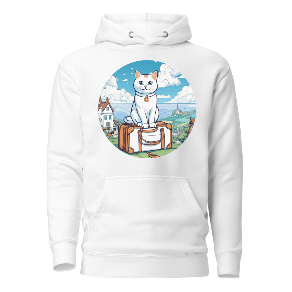 PugMug Custom White Companion Cat Hoodie
