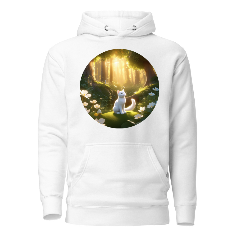 PugMug Custom White Companion Cat Hoodie
